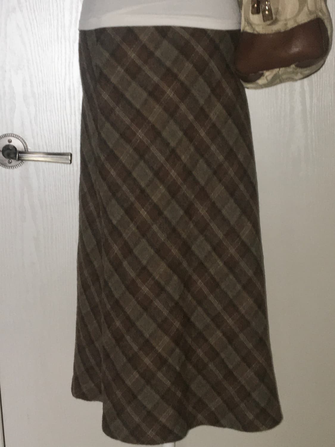 CHEPI brown check long skirt 상품이미지6