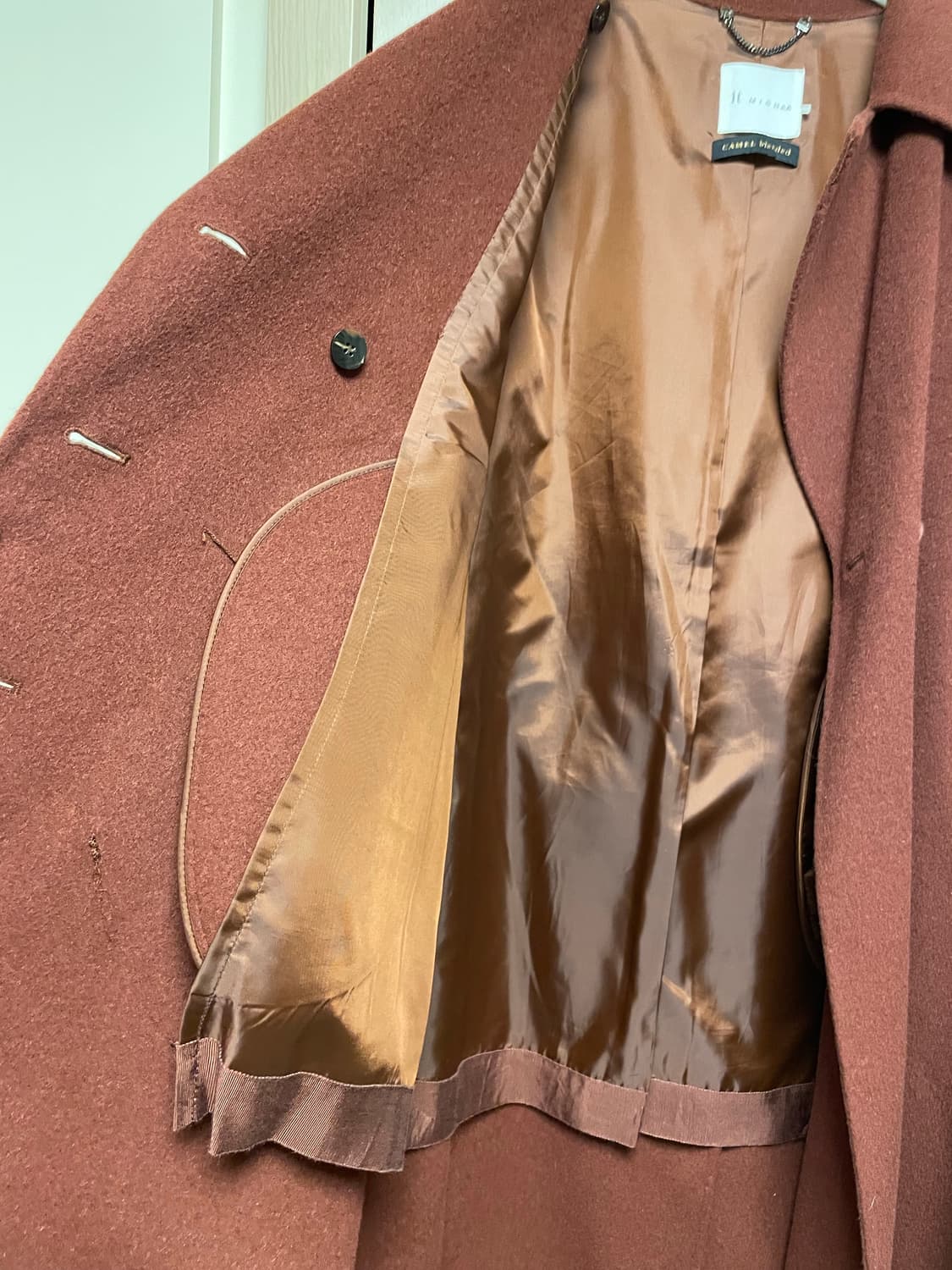 잇미샤 브릭컬러 카멜울블랜딩 롱코트 상품이미지4