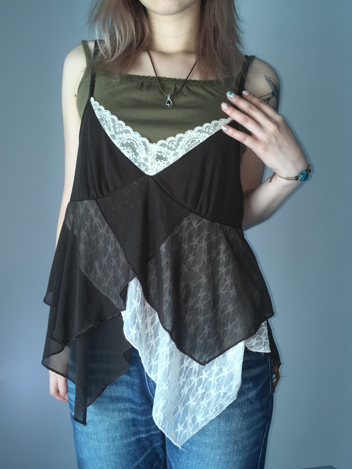 jpn vintage brown bohemian sleeveless 상품이미지1