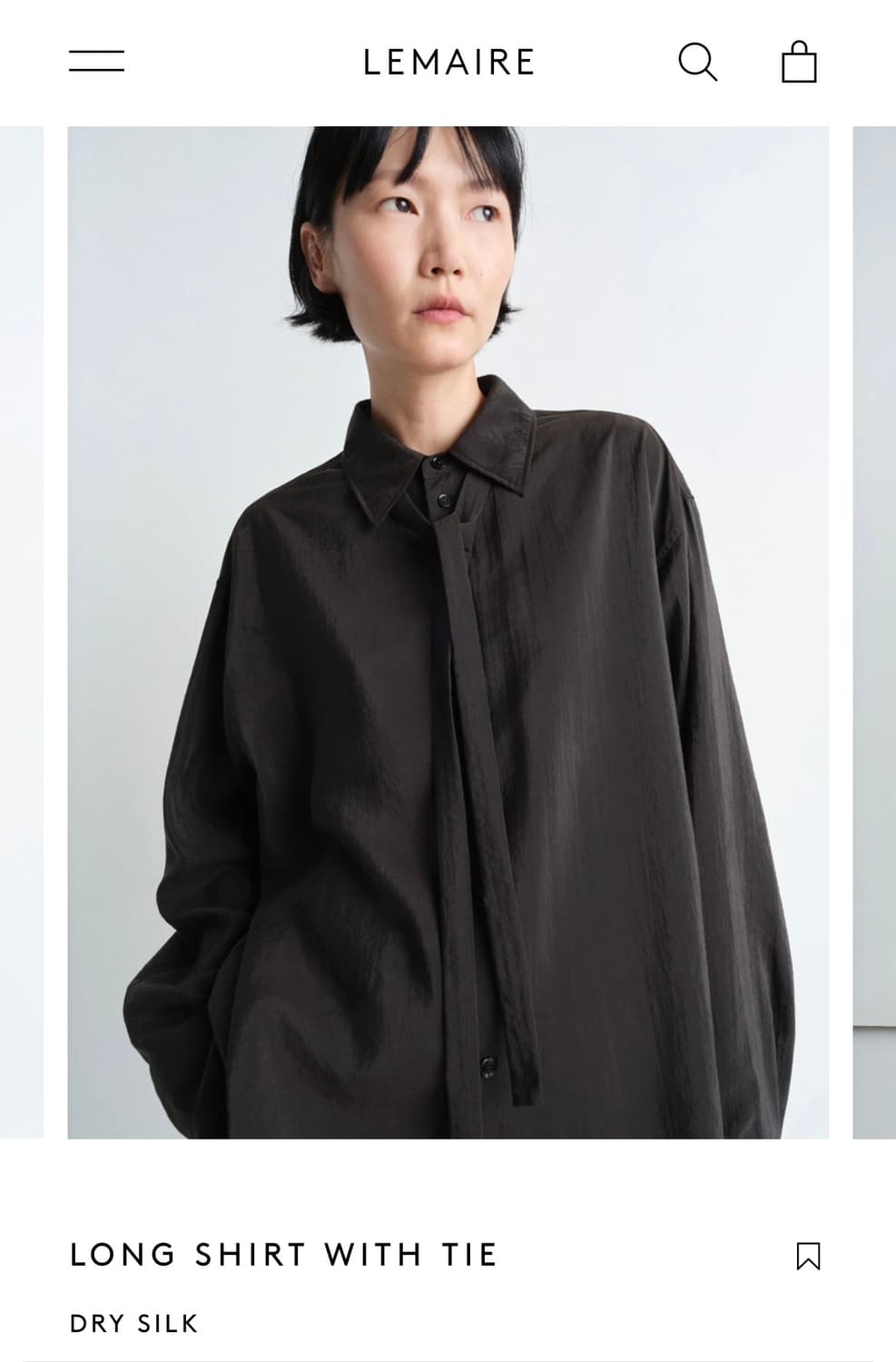 르메르 드라이실크 셔츠 상품이미지1