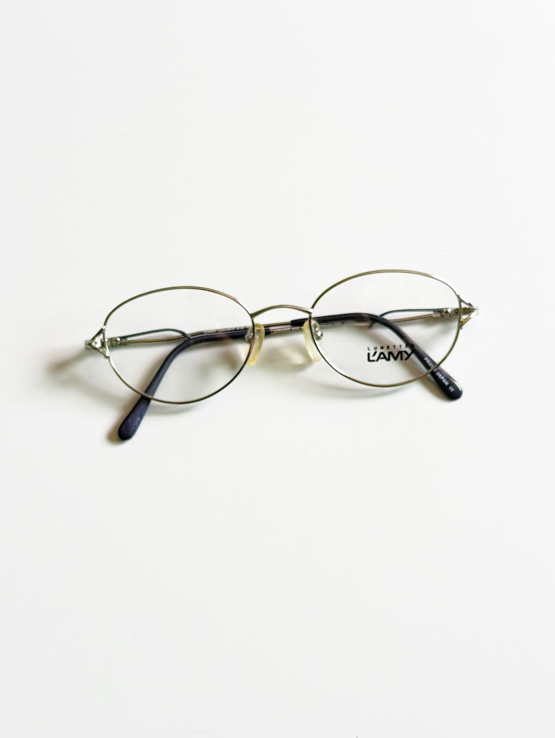 LAMY 실버 티타늄 슬림 오벌 프레임 빈티지 안경 상품이미지1