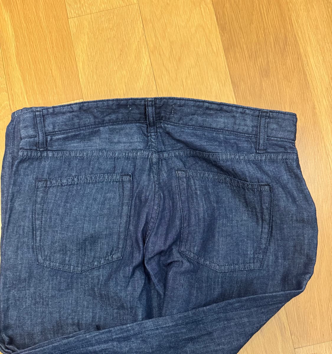 새상품) 퍼스트플로어 리넨 데님 트라우저 46 상품이미지6