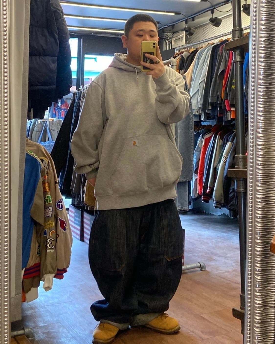 실측 3XL) 칼하트 레인 디펜더 그레이 후드 상품이미지8