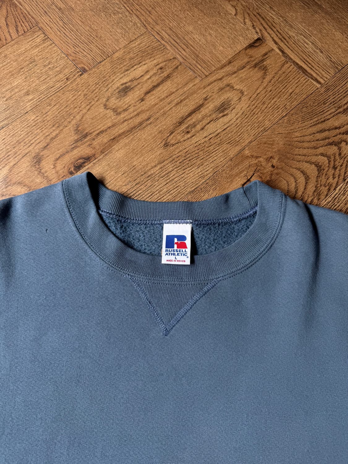 [L]러셀 USA 코발트블루 플레인 스웻셔츠 상품이미지2