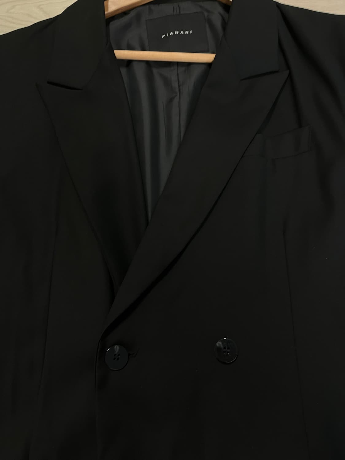 L) 피아나리 블랙 더블 브레스티드 자켓 상품이미지3