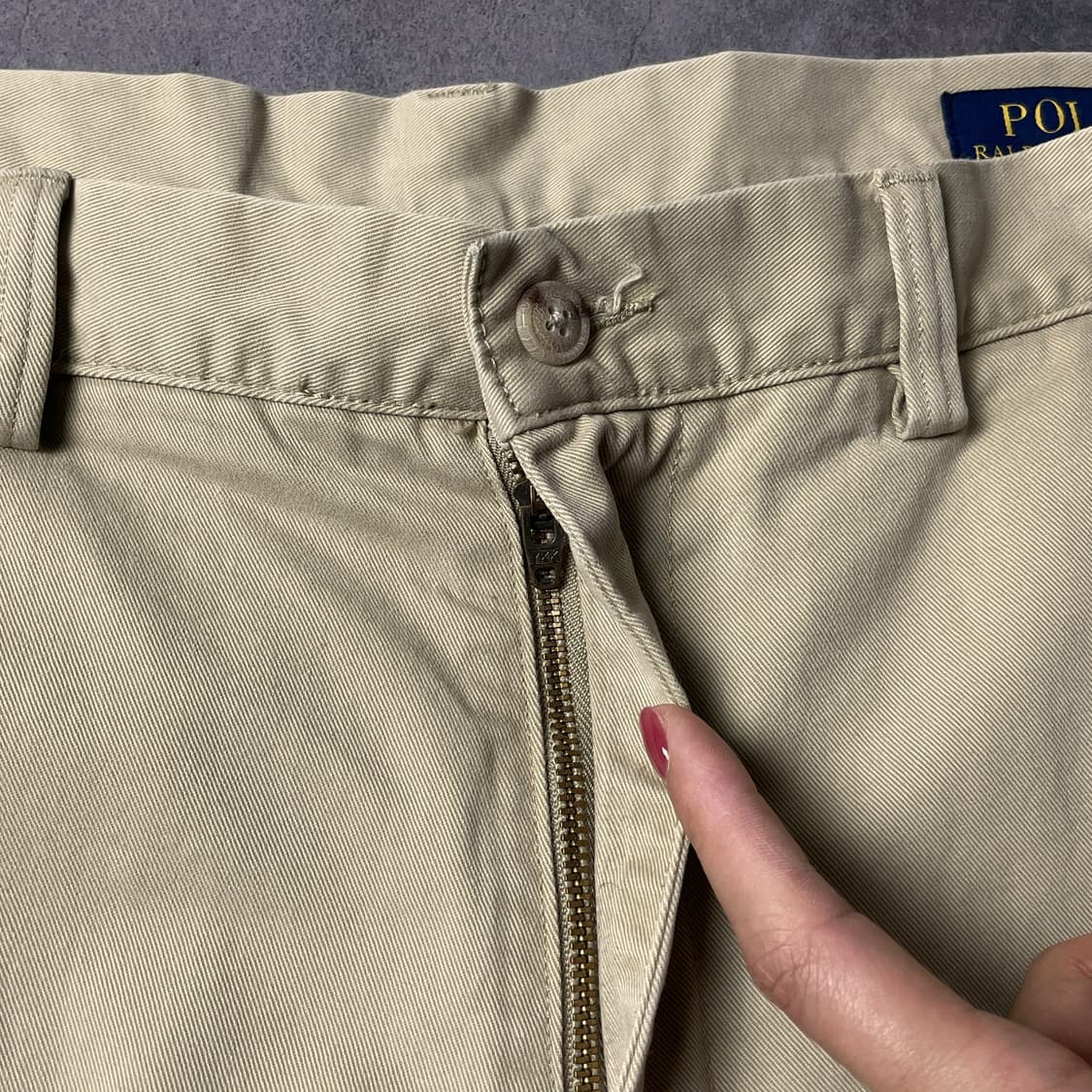 RALPH LAUREN 랄프로렌 빈티지 베이지 코튼 하프팬츠 A01045 상품이미지3