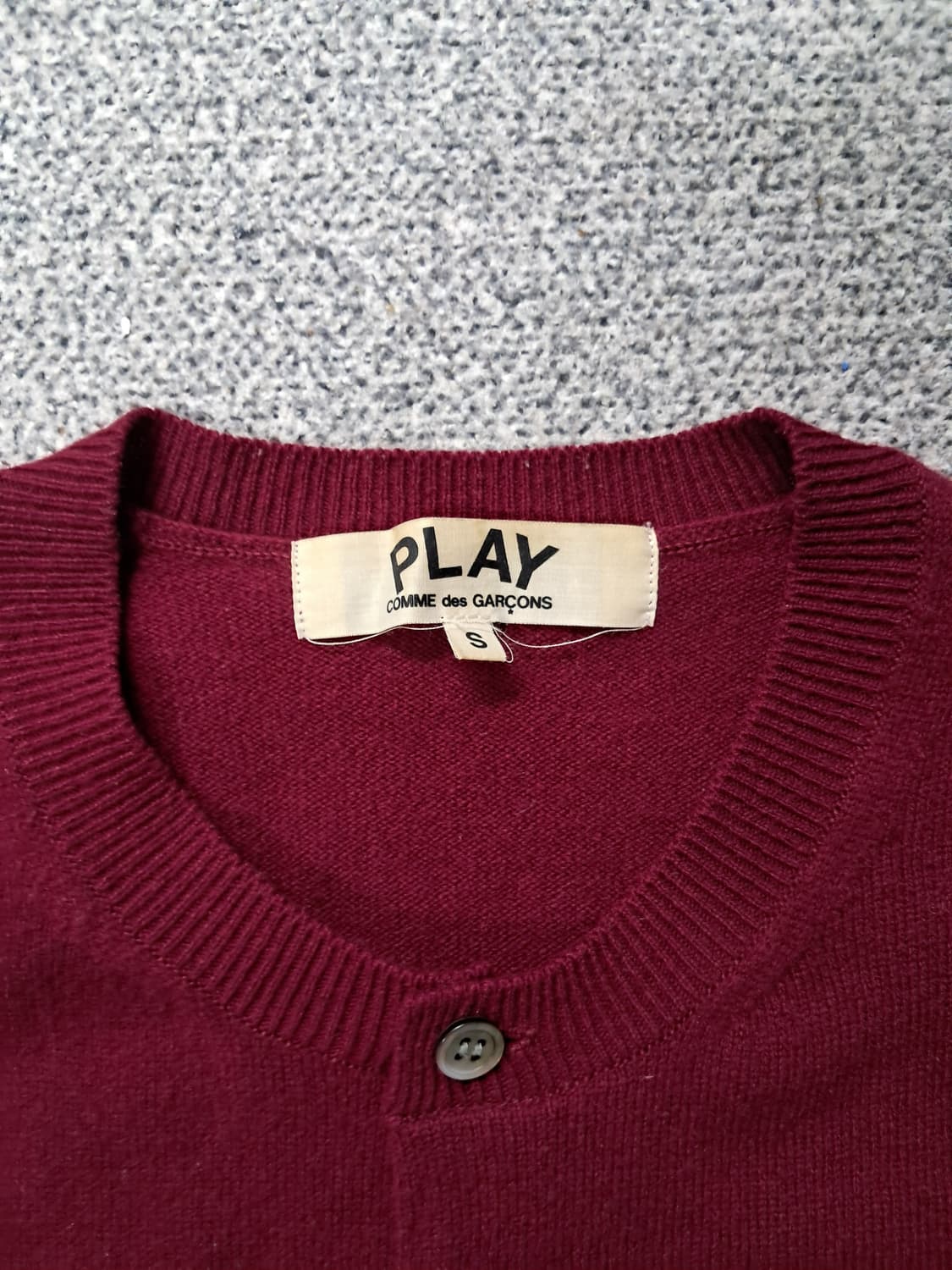 꼼데가르송 버건디 가디건 상품이미지2