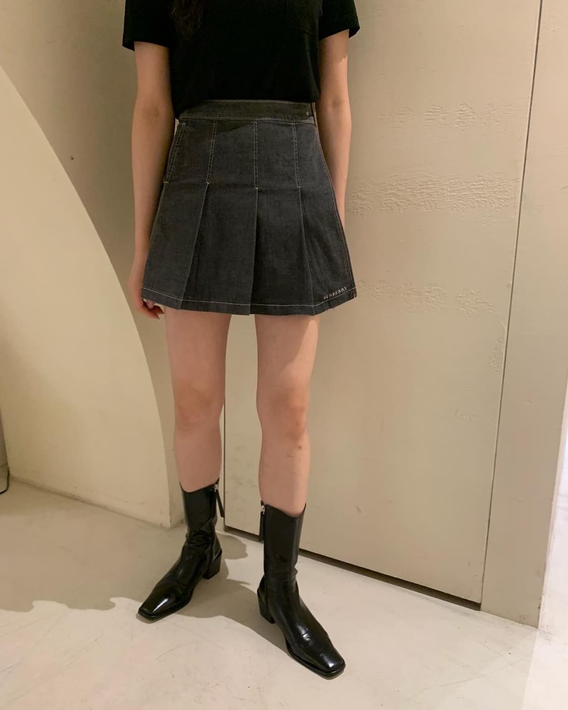 버저리 데님 스커트 상품이미지2