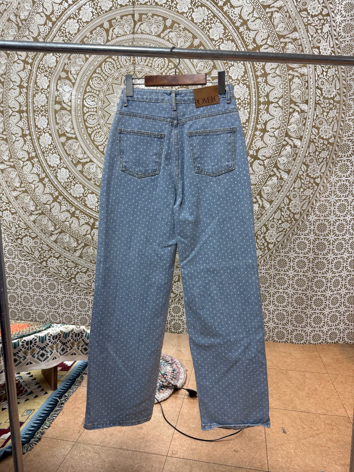 빈티지 여성 도트 데님팬츠(Z1045) 상품이미지5