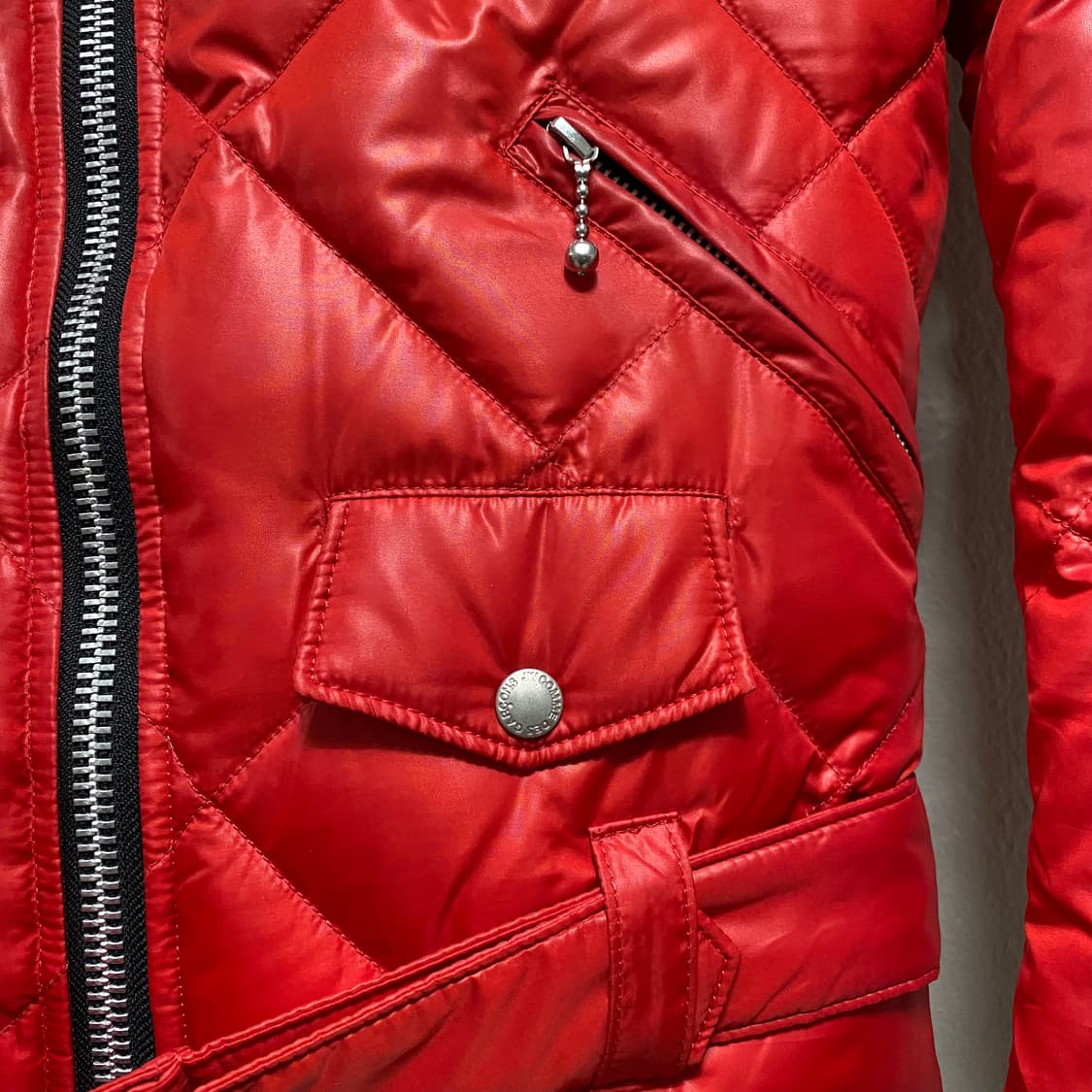 꼼데가르송 퀼팅 구스다운 패딩 라이더 자켓 상품이미지5