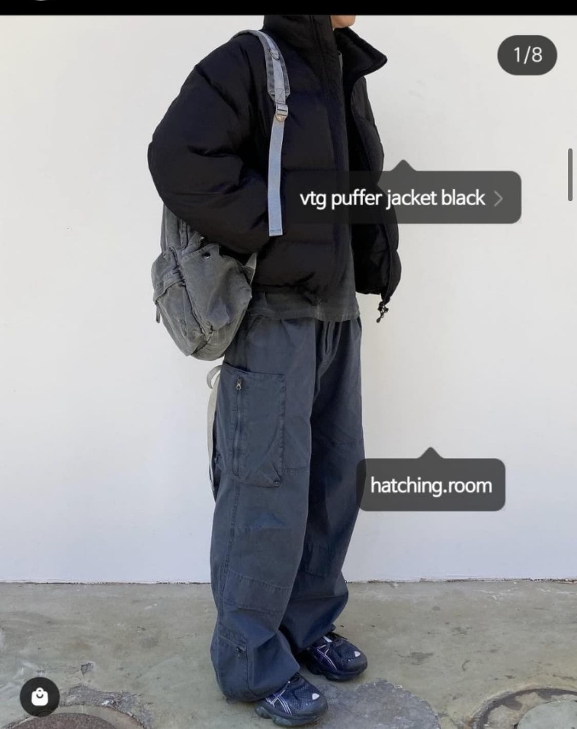 [2] 해칭룸 집 카고 팬츠 네이비 상품이미지3