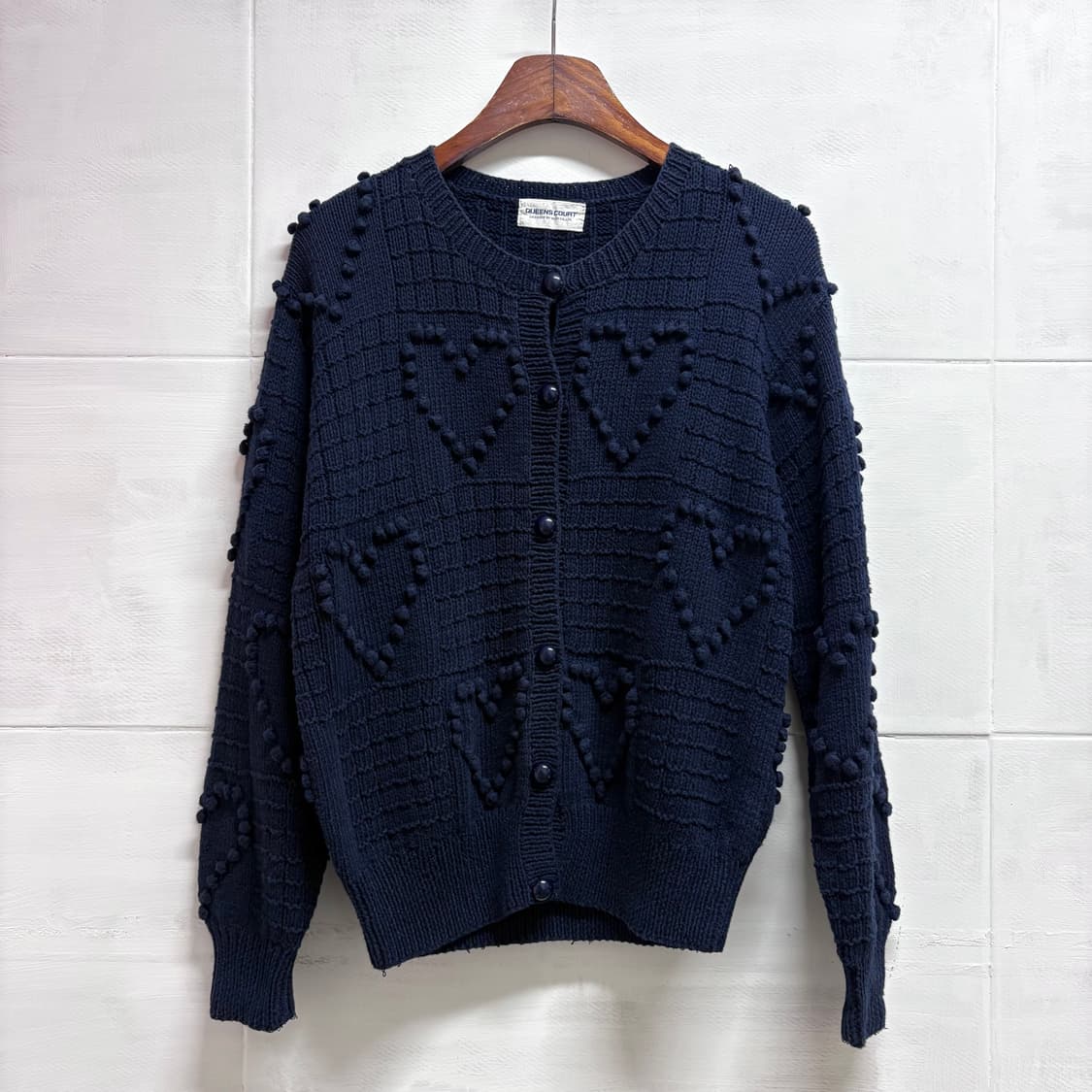 QUEENS COURT 뽐뽐 하트 니트 가디건 상품이미지1