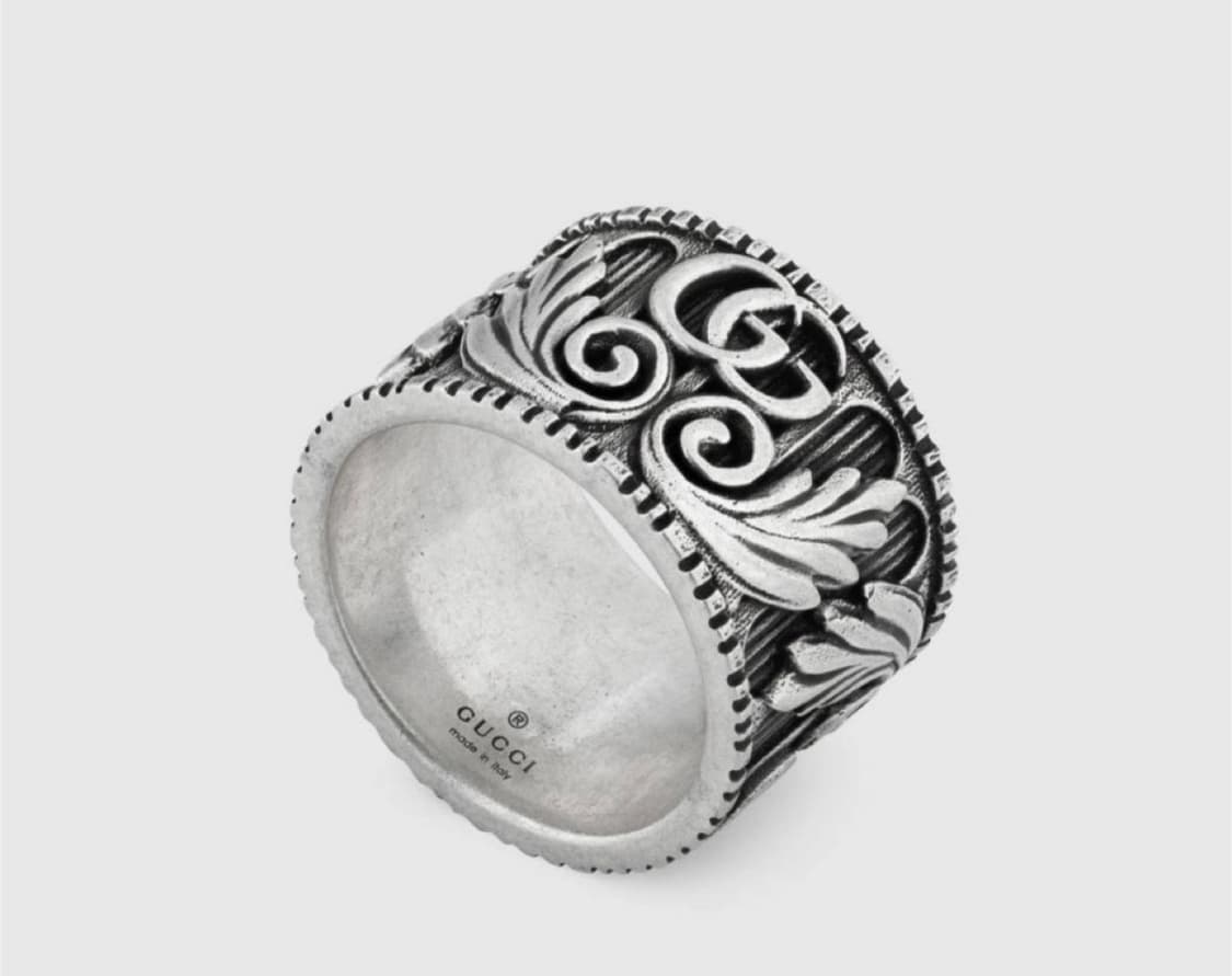 구찌 더블 G 스털링 실버 리프 링 반지 상품이미지1