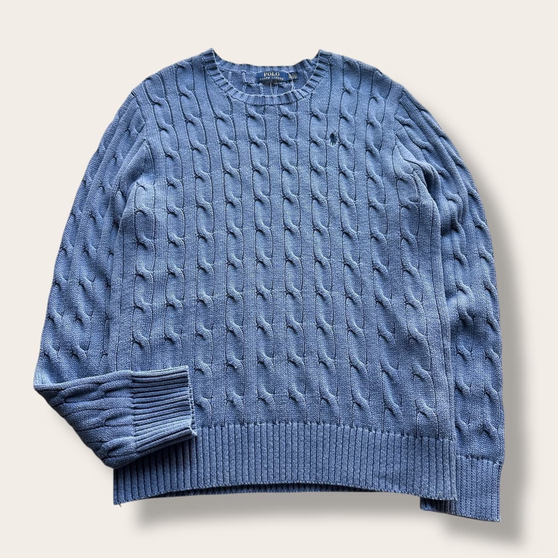 폴로 랄프로렌 케이블 니트 아비오블루 상품이미지1