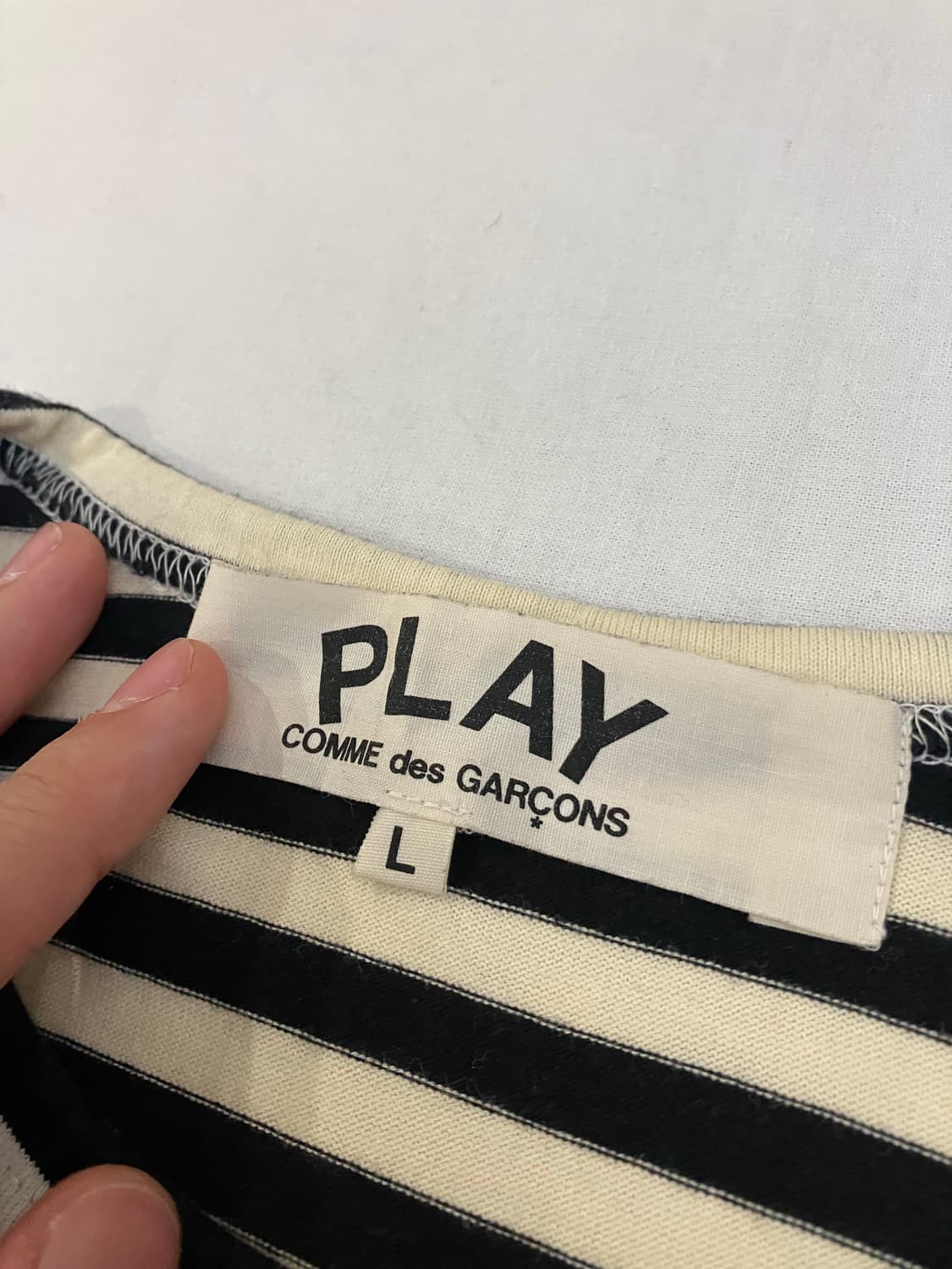 꼼데가르송 플레이 스트라이프 롱슬리브 긴팔 티셔츠 상품이미지4