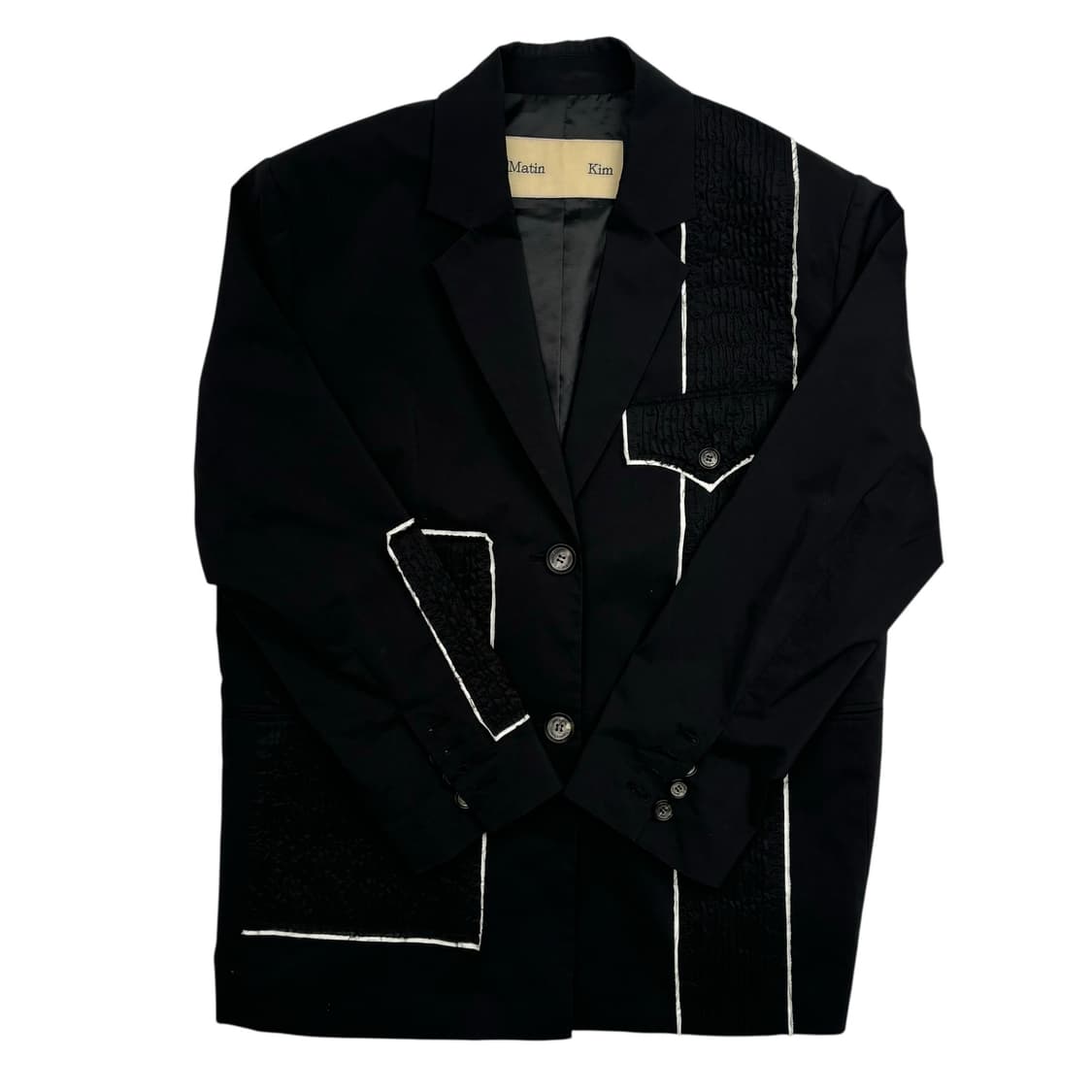 마뗑킴 링클 포인트 블랙 자켓 OS 상품이미지1