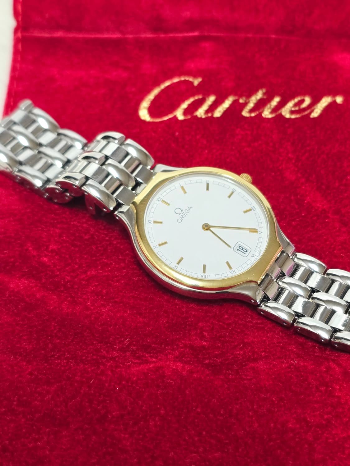 오메가드빌18k골드시계 31mm 남녀공용 정품 상품이미지8