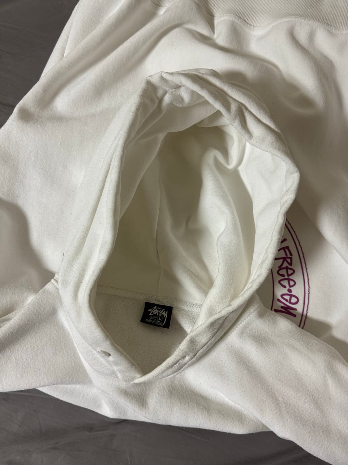 스투시 후드티 라이온 닷 후드 화이트 L 상품이미지6