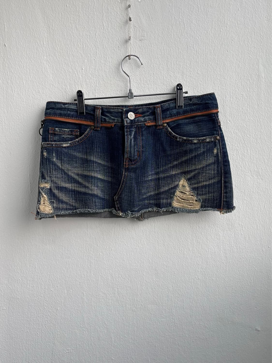 Vintage Washed Denim Skirt 상품이미지1