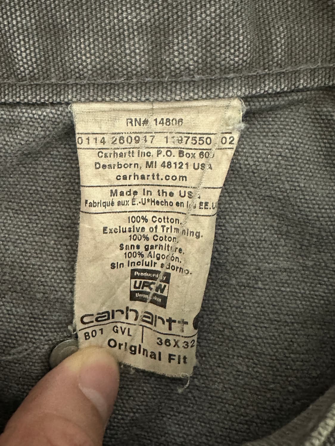 (33)칼하트 더블니 B01 GVL 상품이미지5