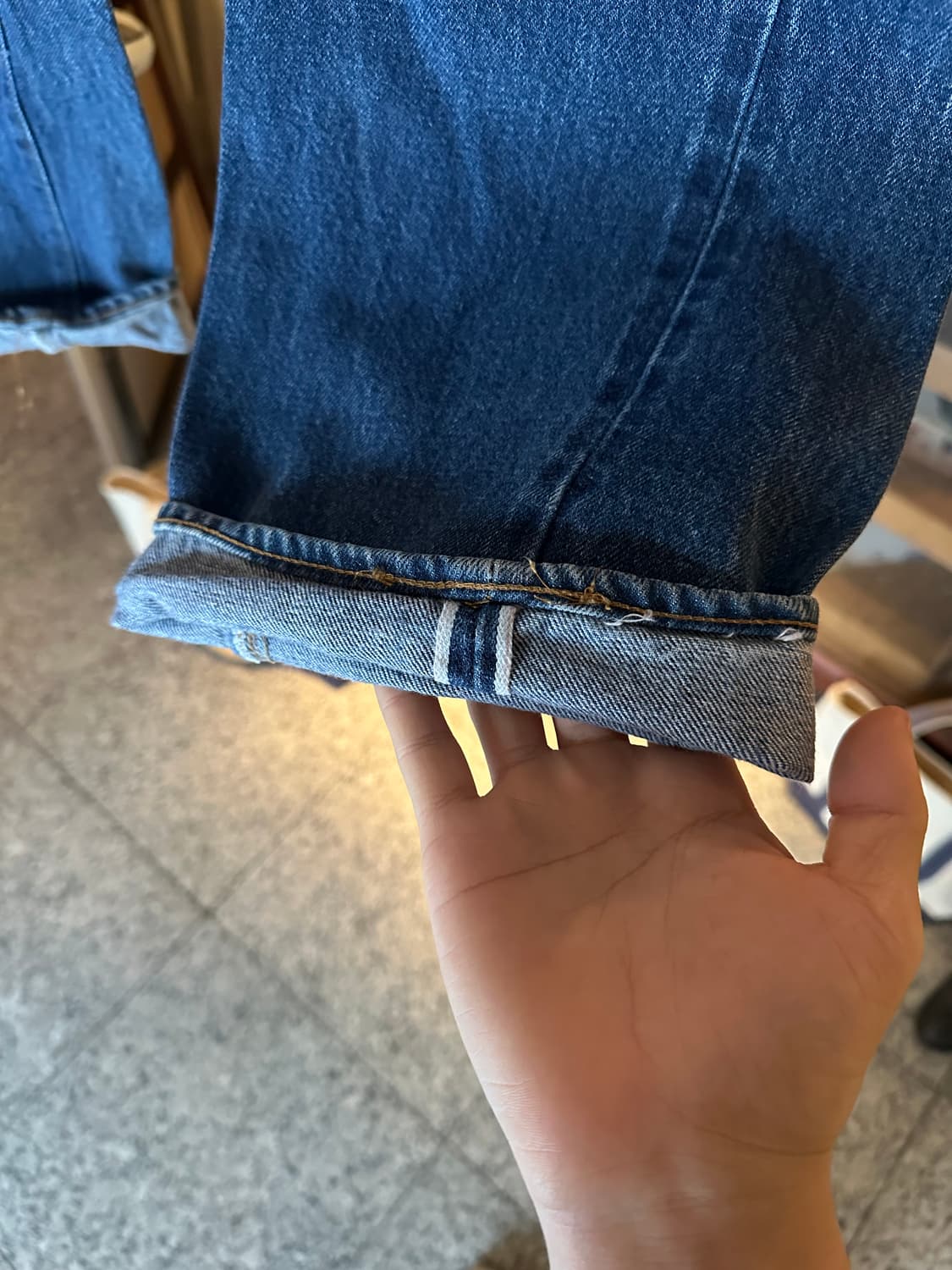 70s USA 빈티지 리바이스 501 66후기 셀비지 데님 팬츠 상품이미지3