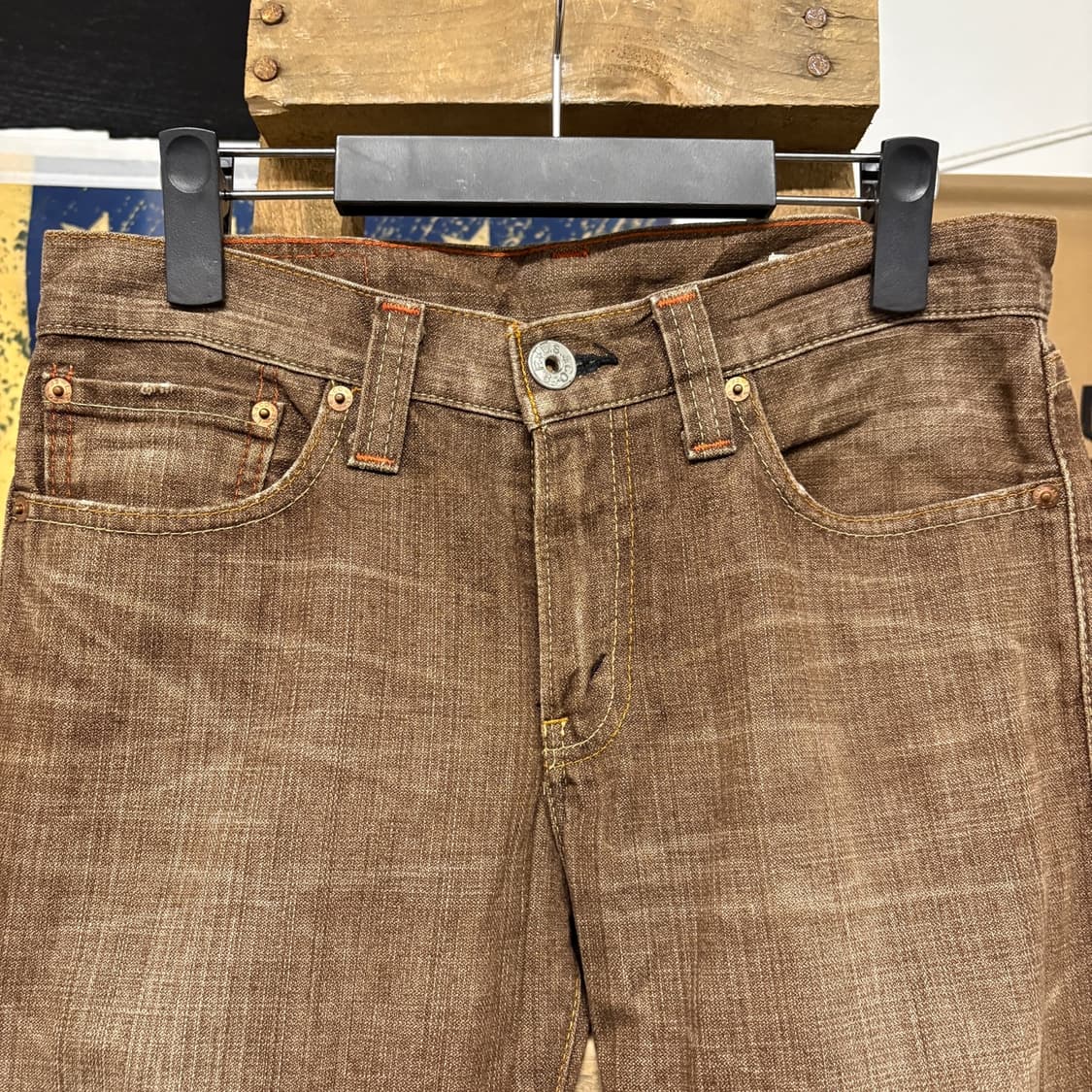 00s 리바이스505 프리미엄 재팬 라인 워싱 스트레이트 데님팬츠 N79 상품이미지3