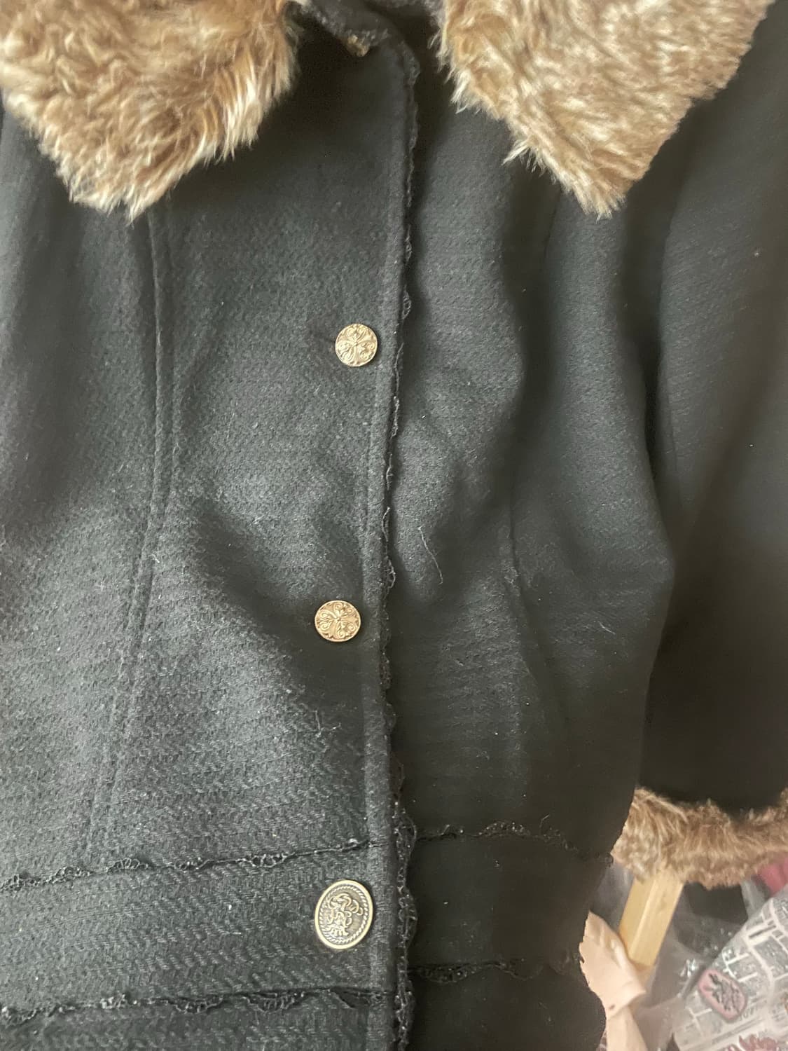 모리걸 빈티지 엑시즈팜 라떼갸루 코트🖤🤎 상품이미지3