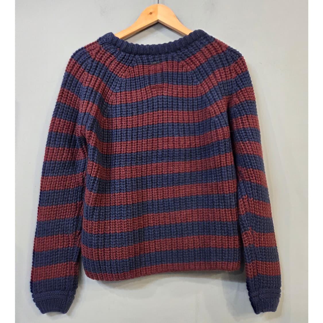 G-STAR줄무늬 니트 스웨터 네이비/와인(S) 상품이미지2