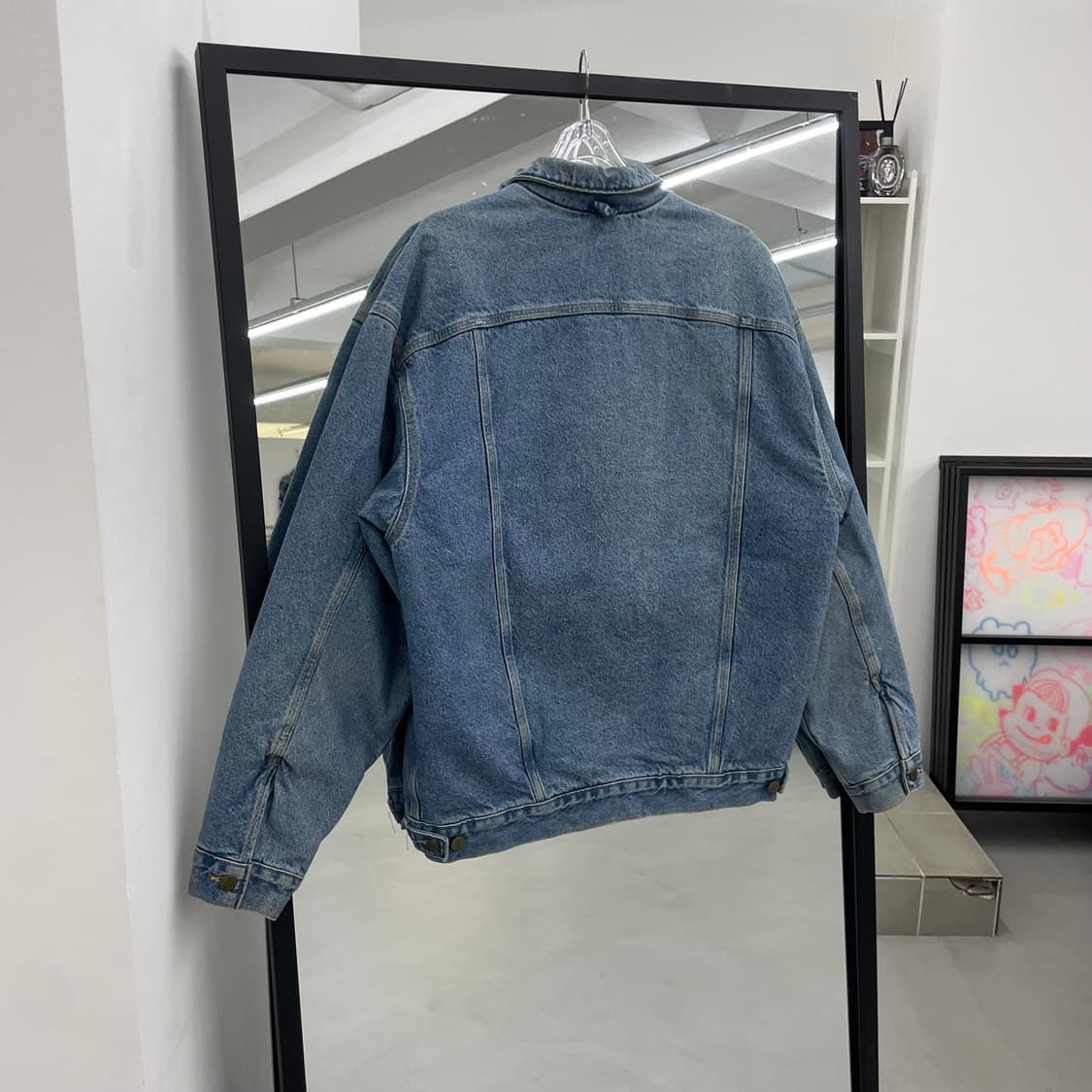 칼하트 90s OG 가죽패치 JB1908 워크 블랭킷 트러커 데님자켓 상품이미지3