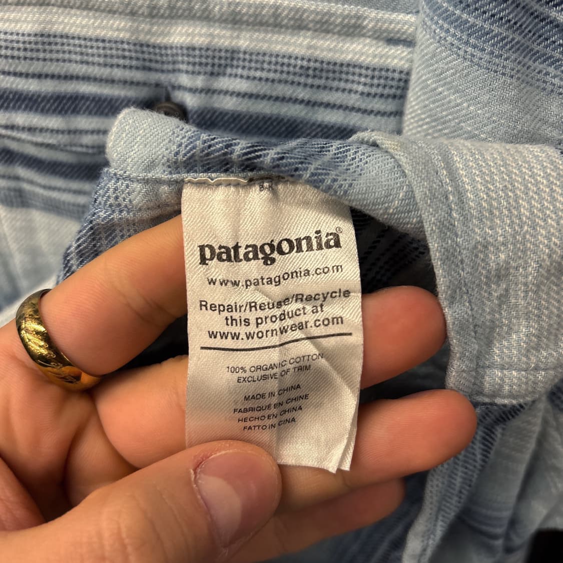 파타고니아 오가닉코튼 웨이브 그라데이션 자카드 워크셔츠 N1019 상품이미지8