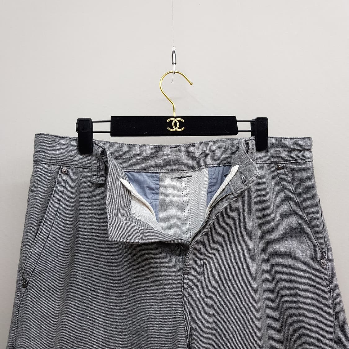 한섬 시스템 2024 와이드 세미 배기핏  면 팬츠 88-102사이즈 상품이미지2