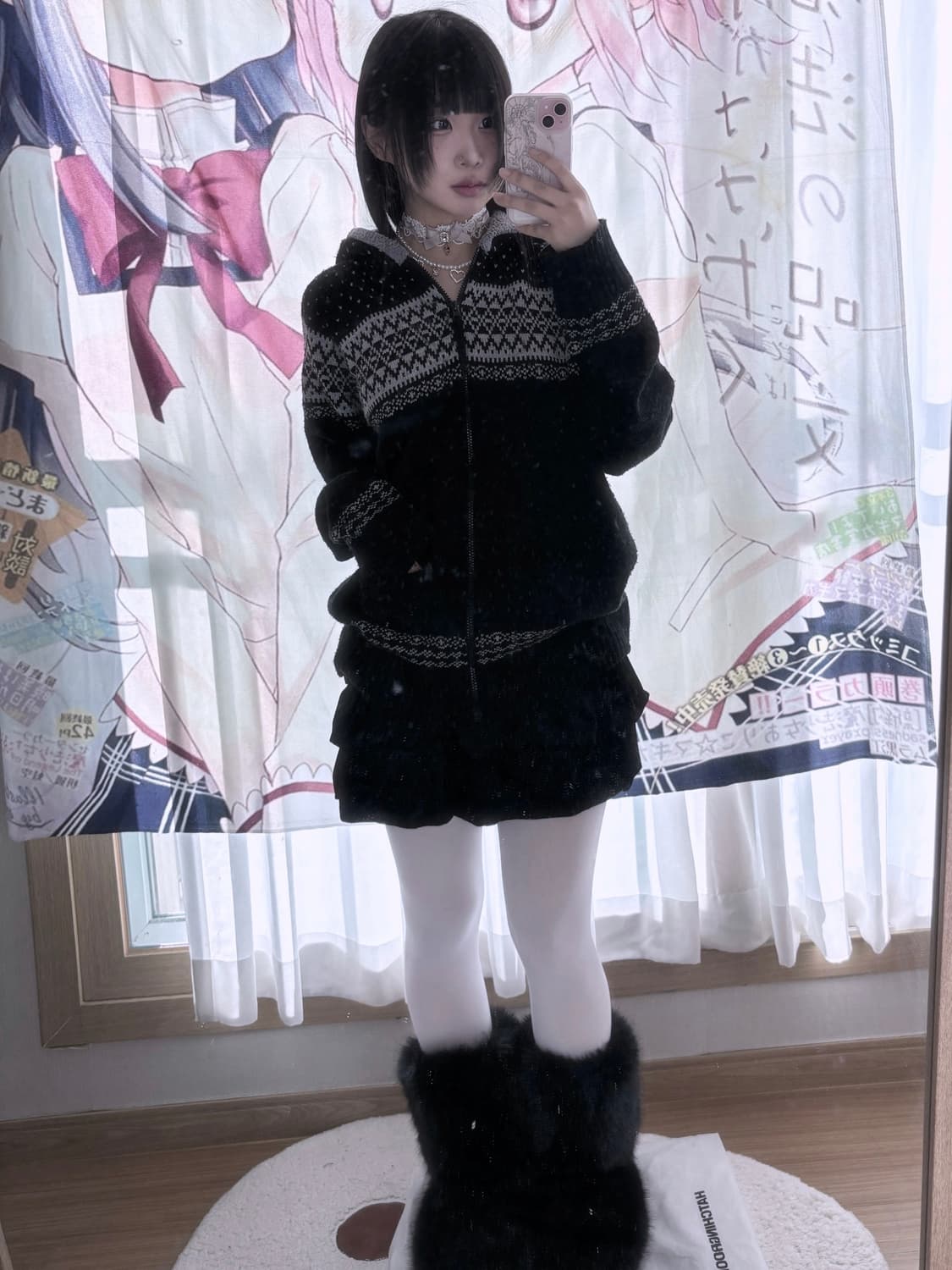 노르딕 니트 후드집업 상품이미지1