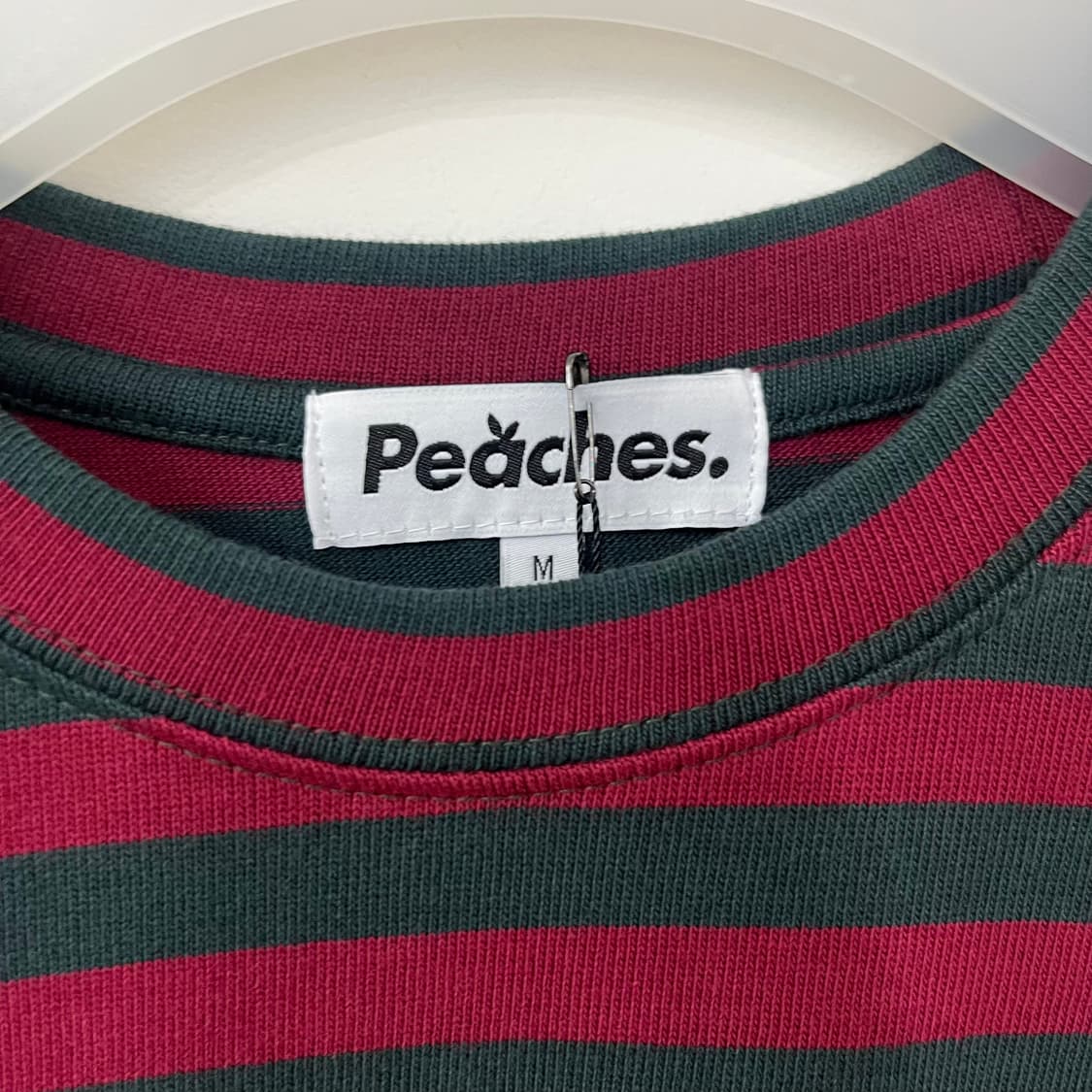 (새상품) PEACHES 피치스 스트라이프 반팔 티셔츠 상품이미지5