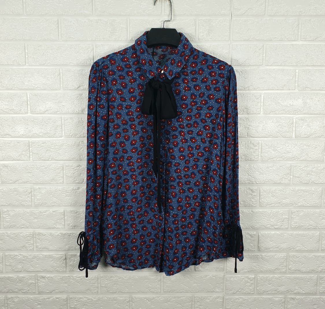 [55]망고 셔츠형 리본 블라우스 (새상품) 상품이미지2