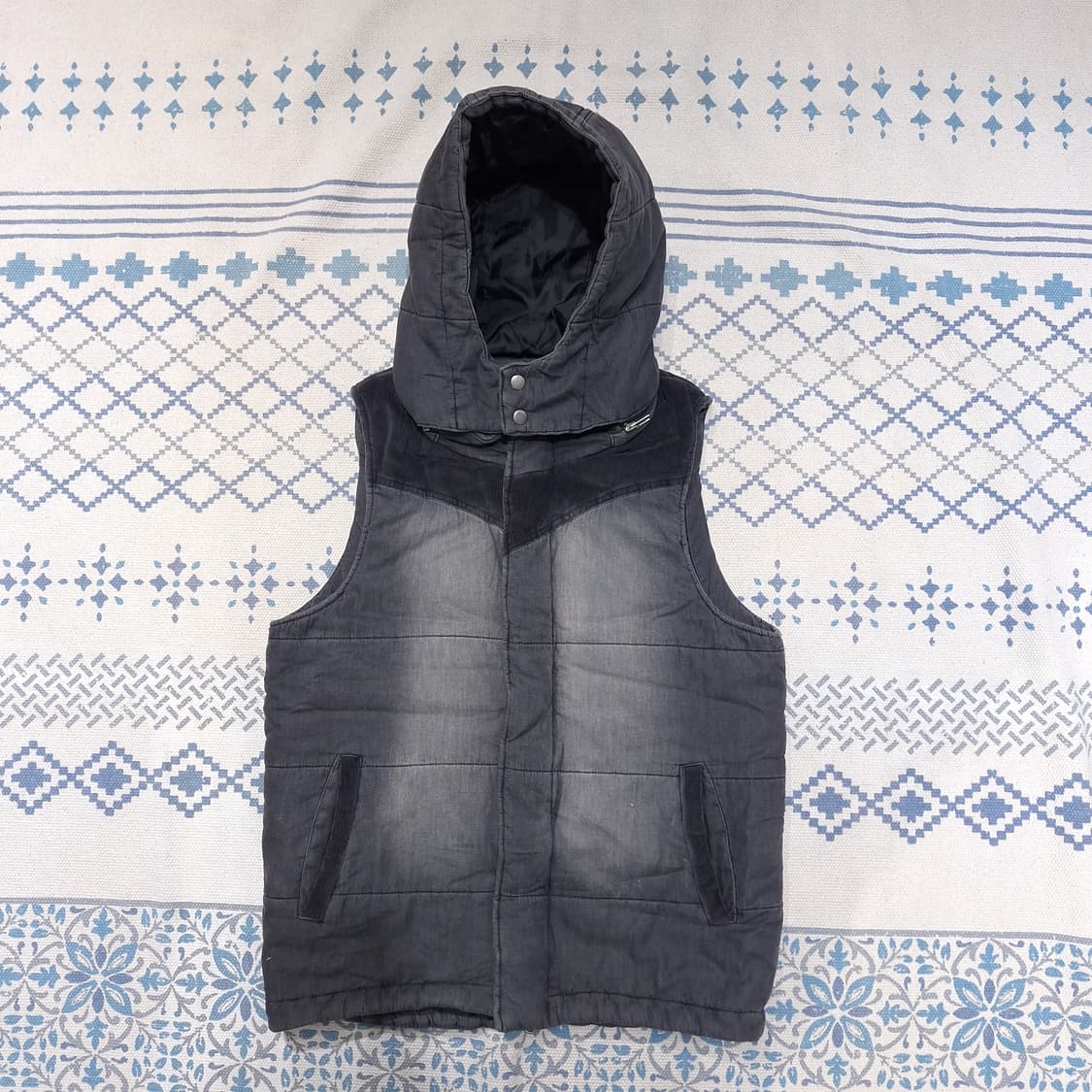 모디파이드 JP 피그먼트 그레이 워싱 스트릿 패디드 패딩조끼 패딩베스트 상품이미지5