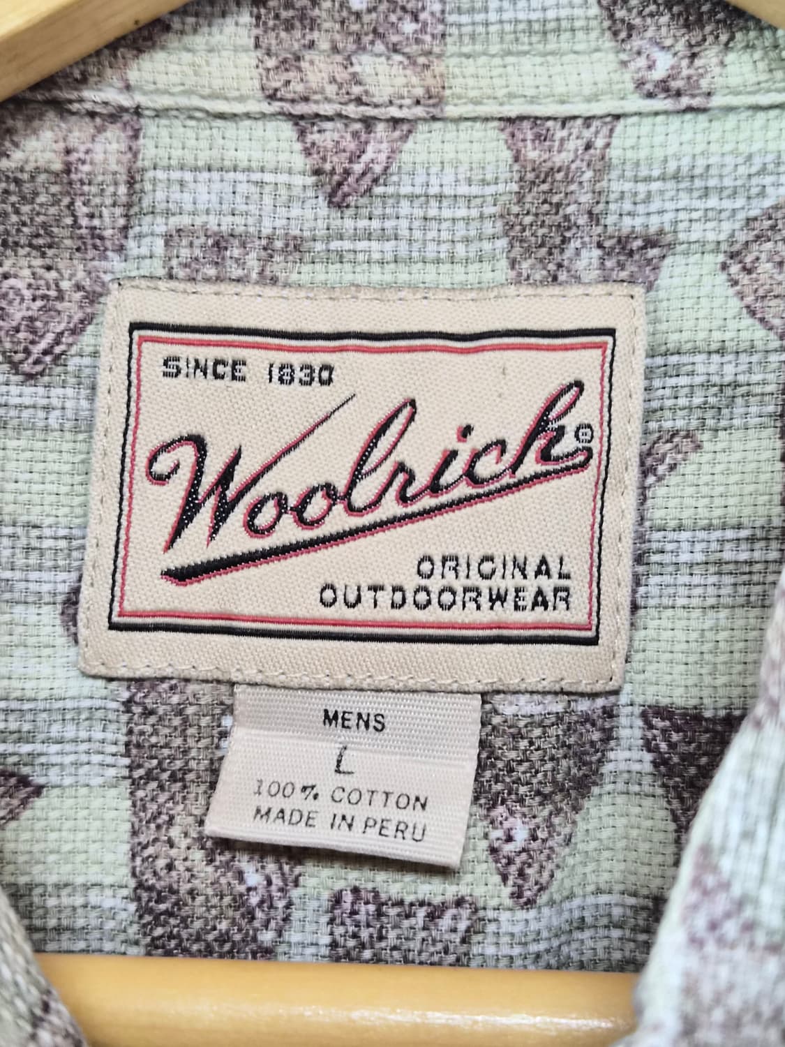 울리치WoolRich 하와이안 피쉬패턴 반팔 셔츠L - S433 상품이미지4