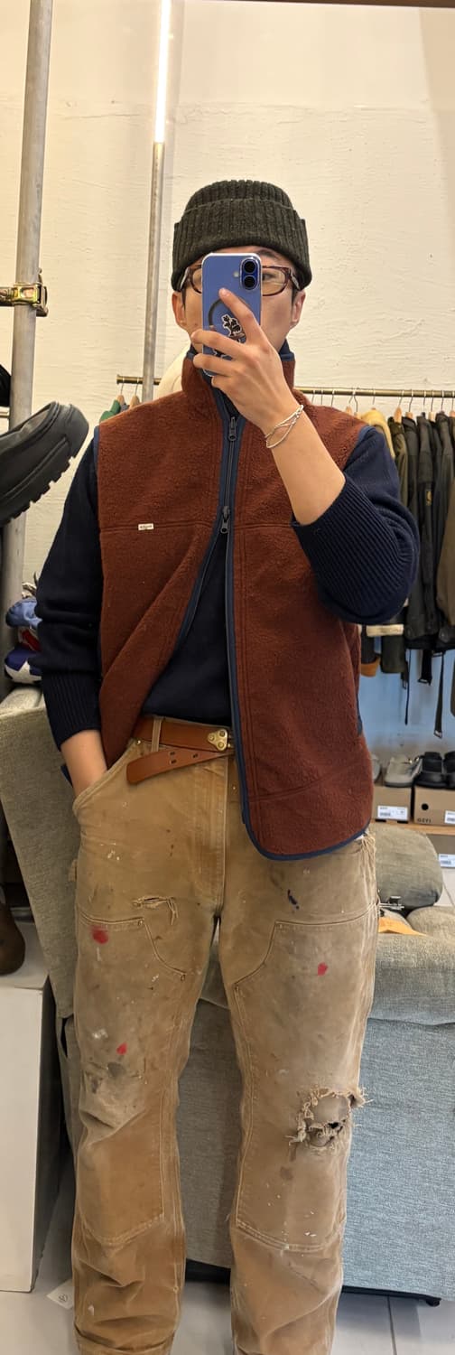 [B136] 빈티지 칼하트 더블니 브라운 썩블니 덩가리핏  상품이미지10