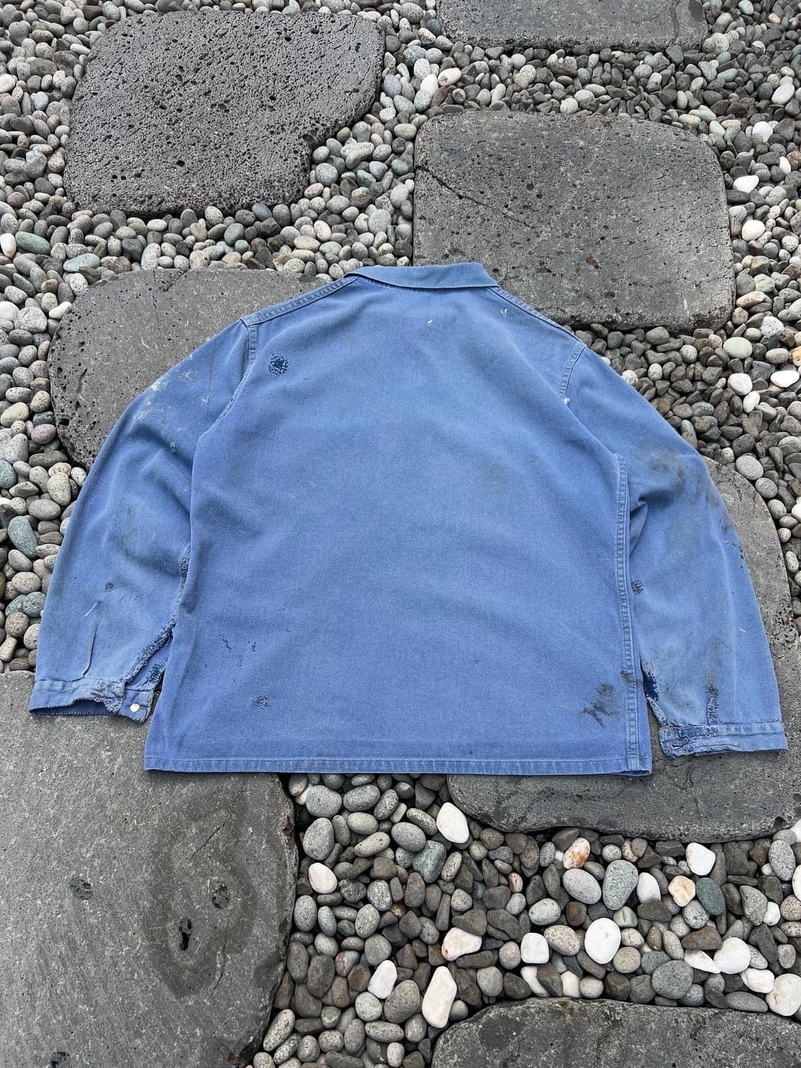 WASHING BLUE FADED DIRTY OLD 빈티지프렌치워크자켓 상품이미지2