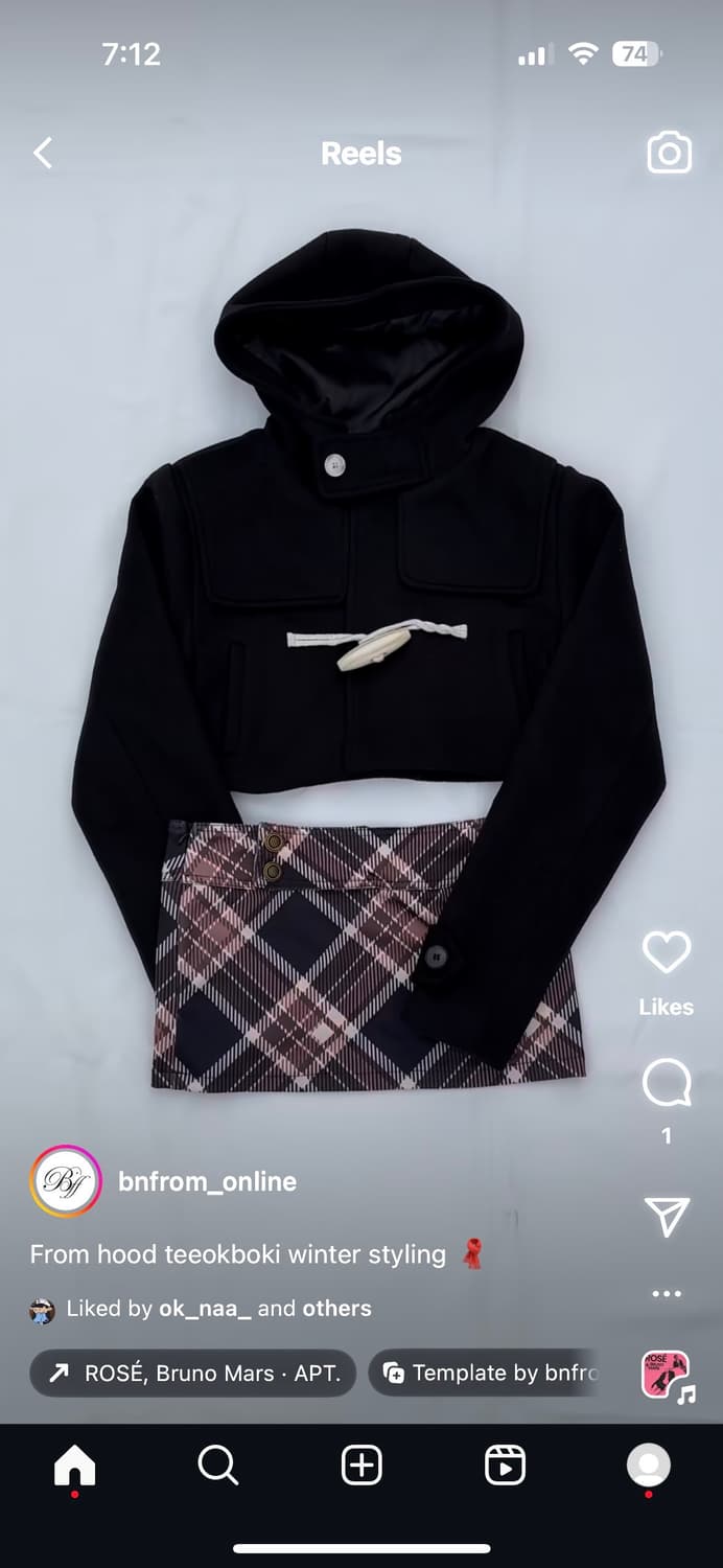 Bnfrom 후드 떡볶이코트 상품이미지1