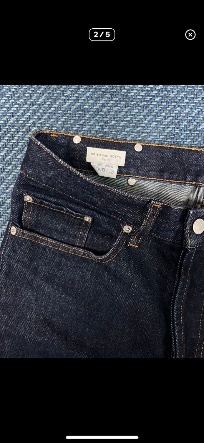 드리스반노튼 스트레이트 인디고 데님 상품이미지2