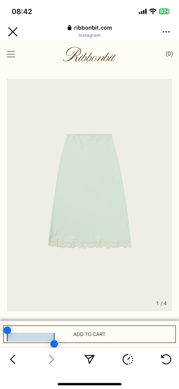 리본빛 Tuzu Skirt - Mint 상품이미지1