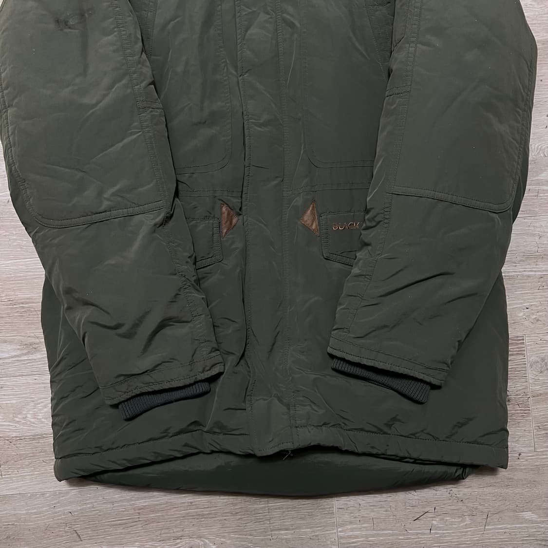 블랙야크 아웃도어 구스다운 후드 야상패딩 점퍼 [카키] XL/105 상품이미지3