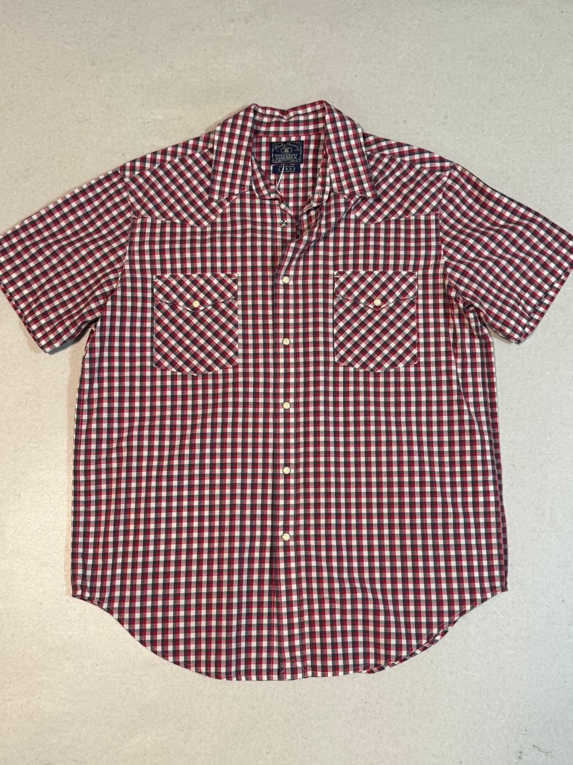 Lucky brand usa 빈티지 로데오 체크 웨스턴 하와이안 셔츠 상품이미지1