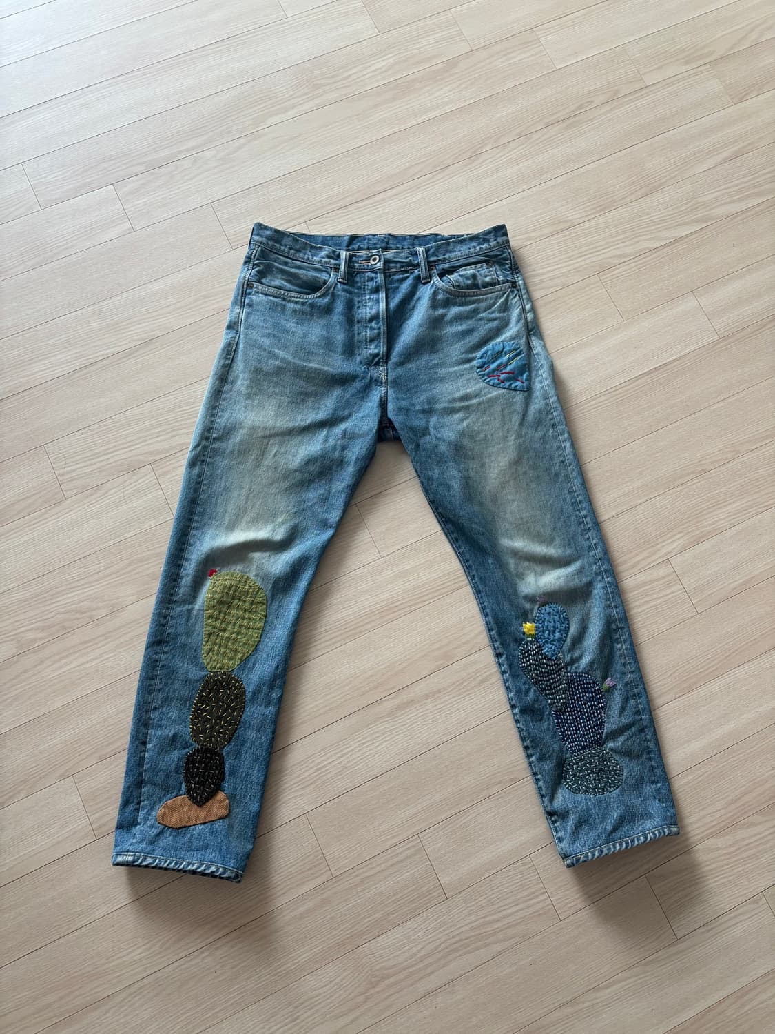 캐피탈 선인장 자수 데님 34 상품이미지1