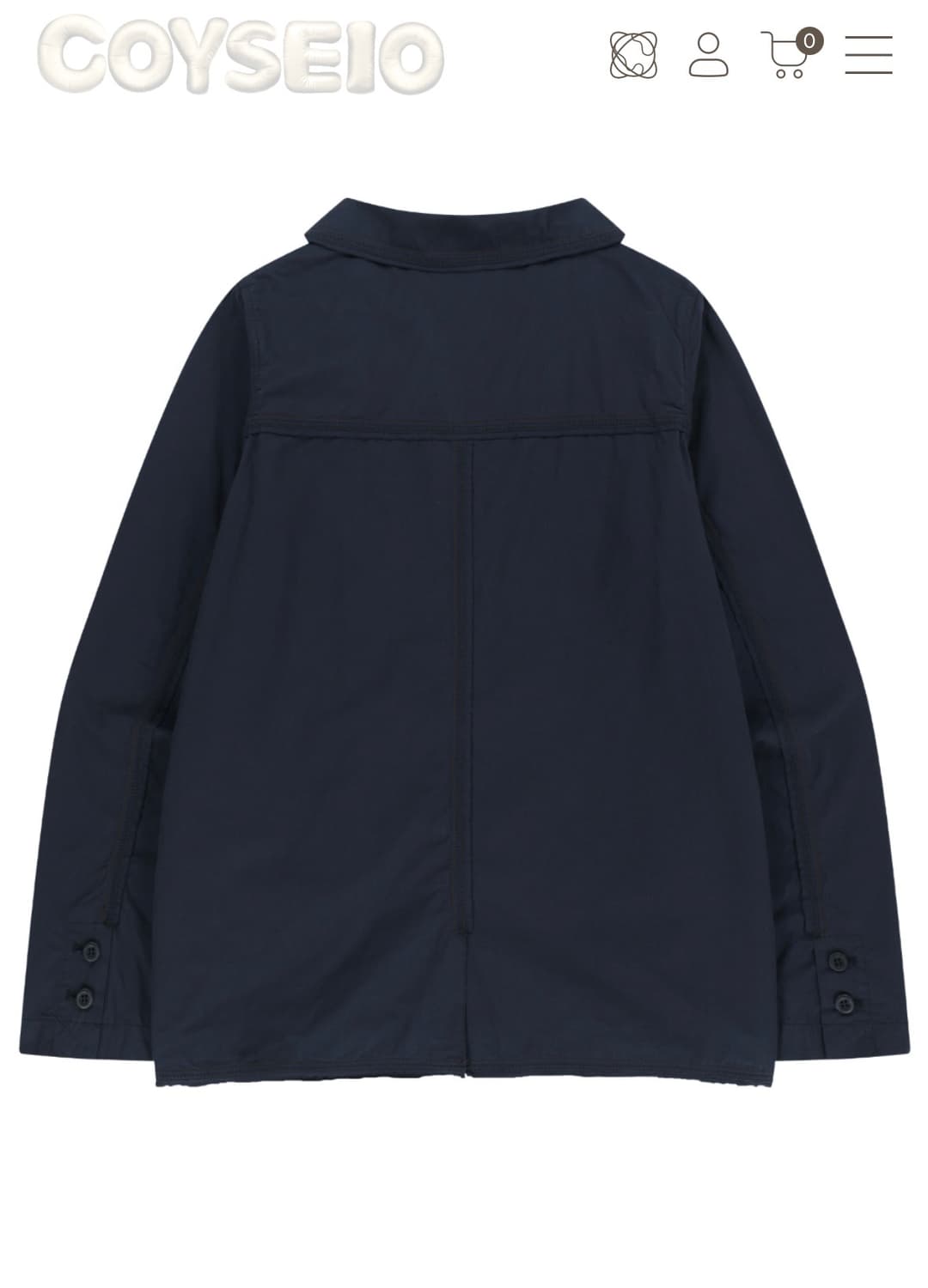 Coyseio RAW EDGE COTTON JACKET NAVY 상품이미지2