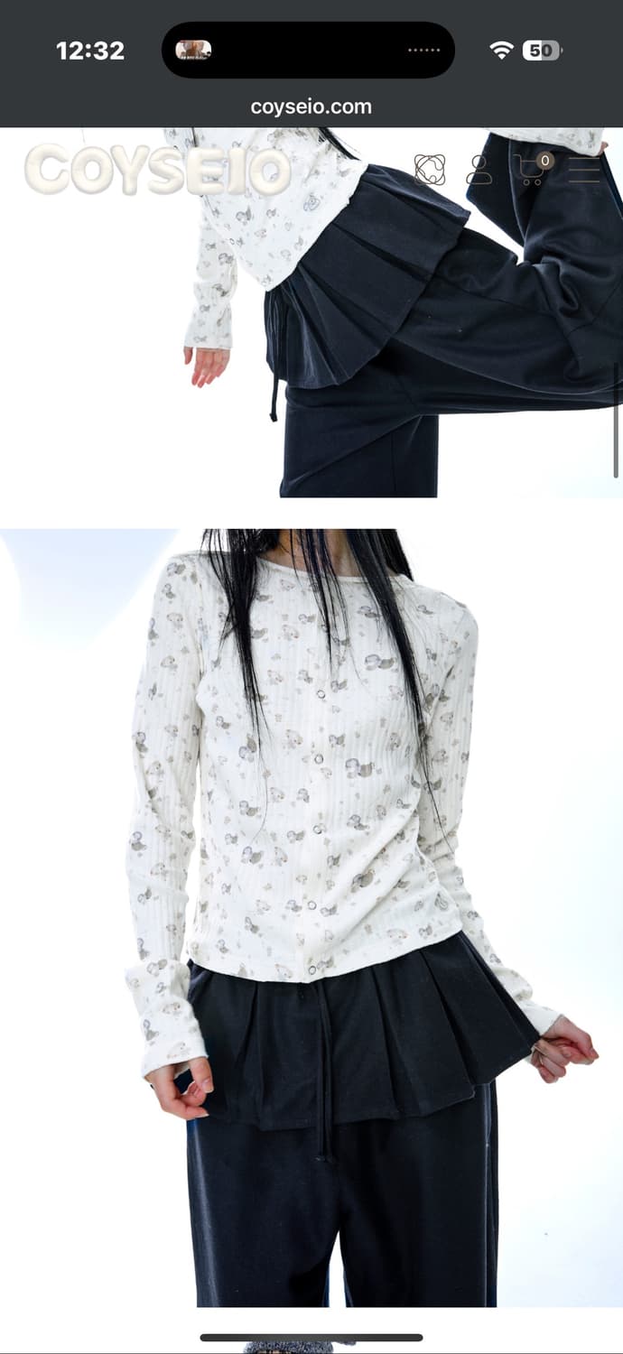코이세이오 커들 롱슬리브 아이보리 상품이미지4