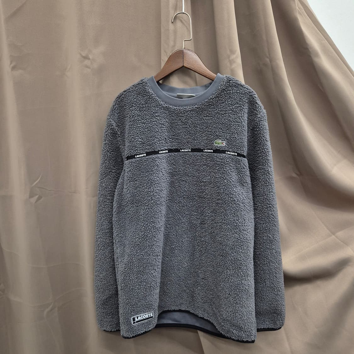 라코스테 플리스 맨투맨 3사이즈 상품이미지1