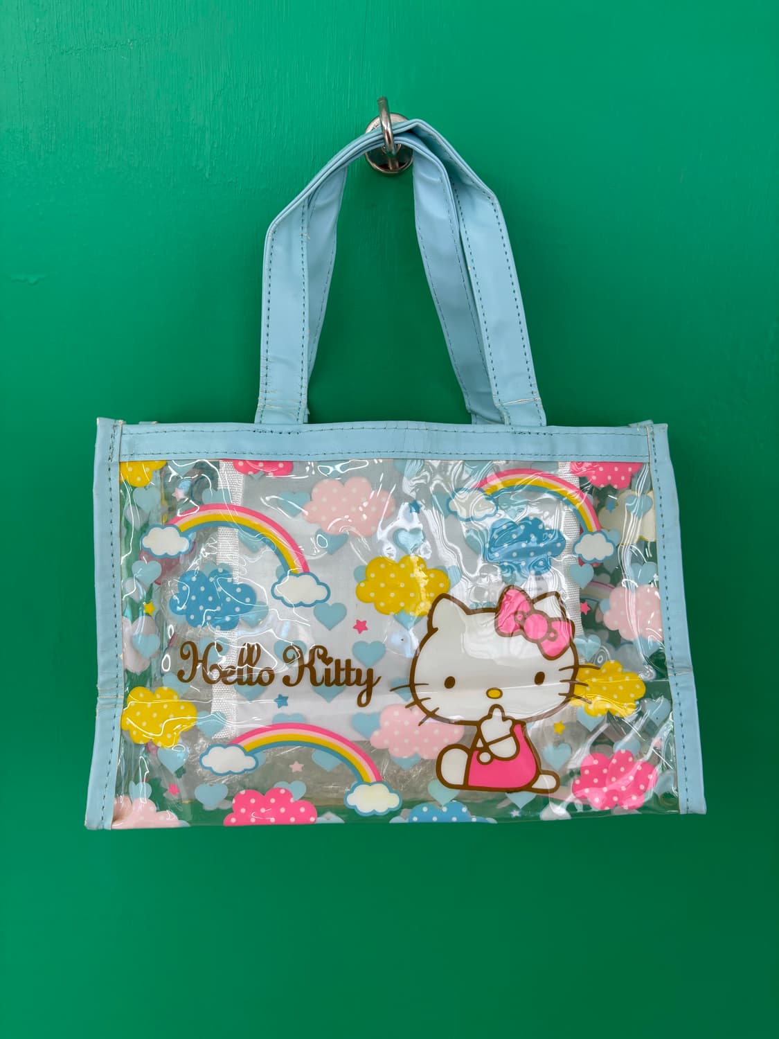 Vintage Hello Kitty Sky Blue Clear Tote  상품이미지1