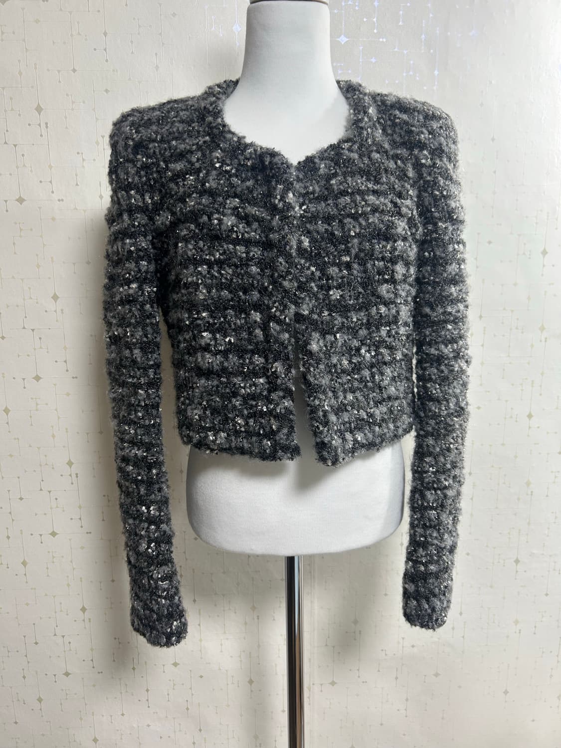 한섬) 타임 트위드 자켓 다크그레이 상품이미지1