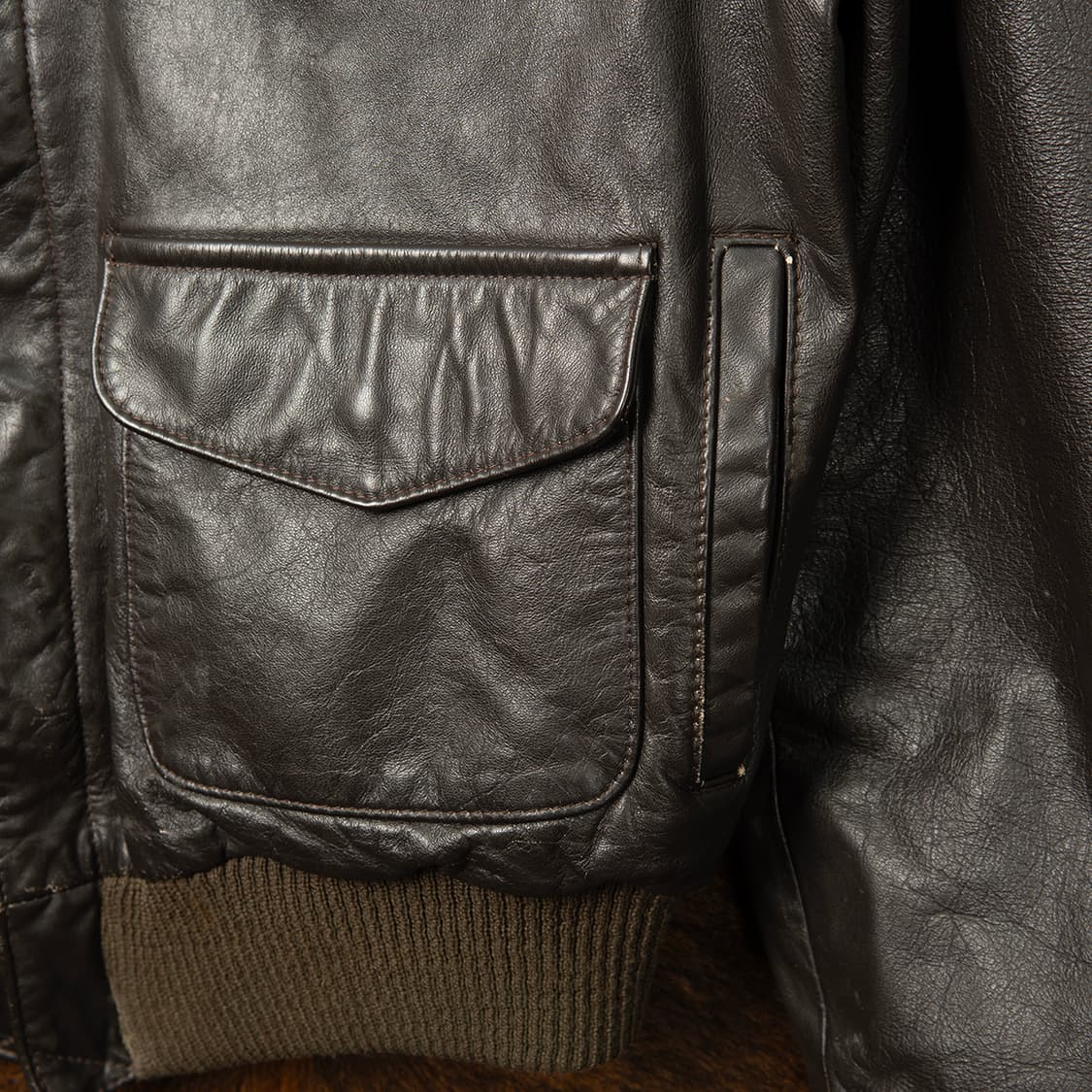 [46] 70s~ 아비렉스 A-2 레더 플라이트 자켓 MO-2367  상품이미지5